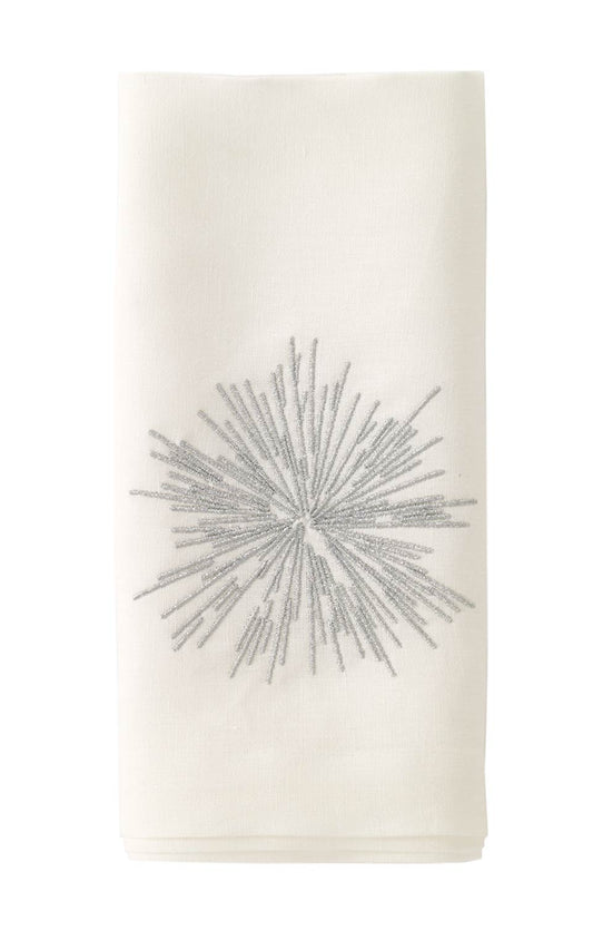 Silver Embroidered 22" Napkin - Pack of 4