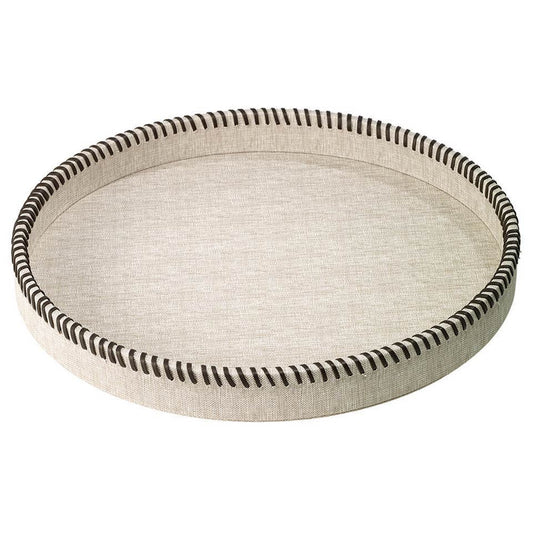 Beige Round Tray