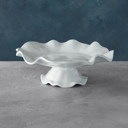 Havana Pedestal Cake Plate (White)