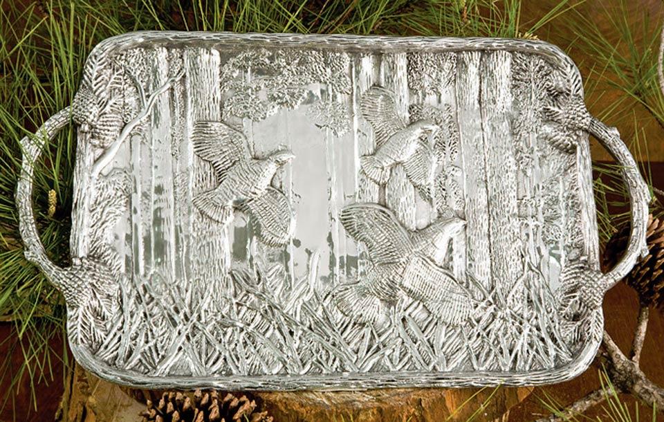 Quail Tray with Twig Handles