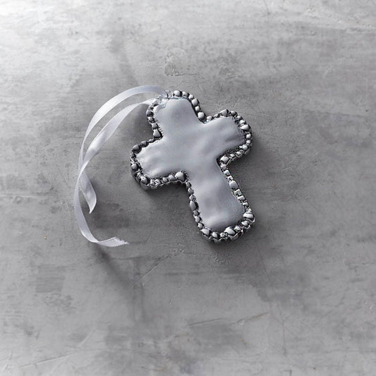 Organic Pearl Cross Ornament