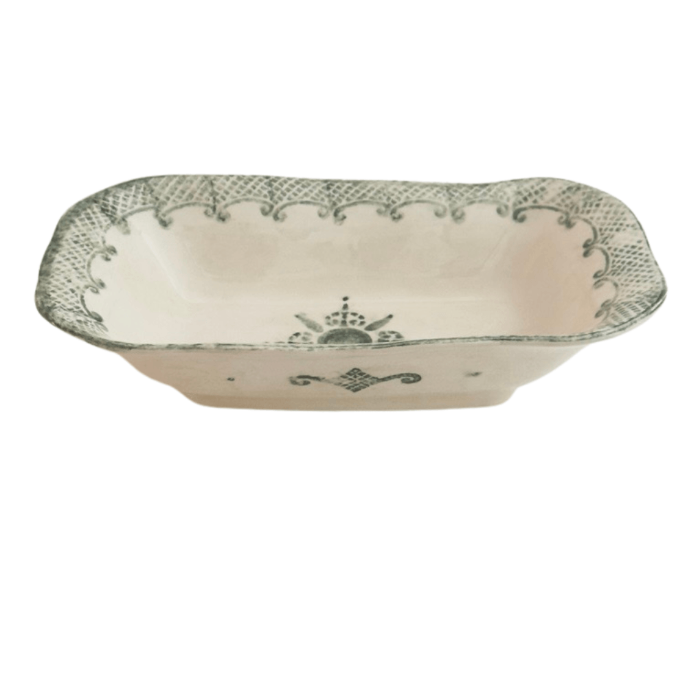 Burano Rectangular Dish, Green