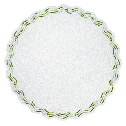 Green 15" Round Mat - Pack of 4