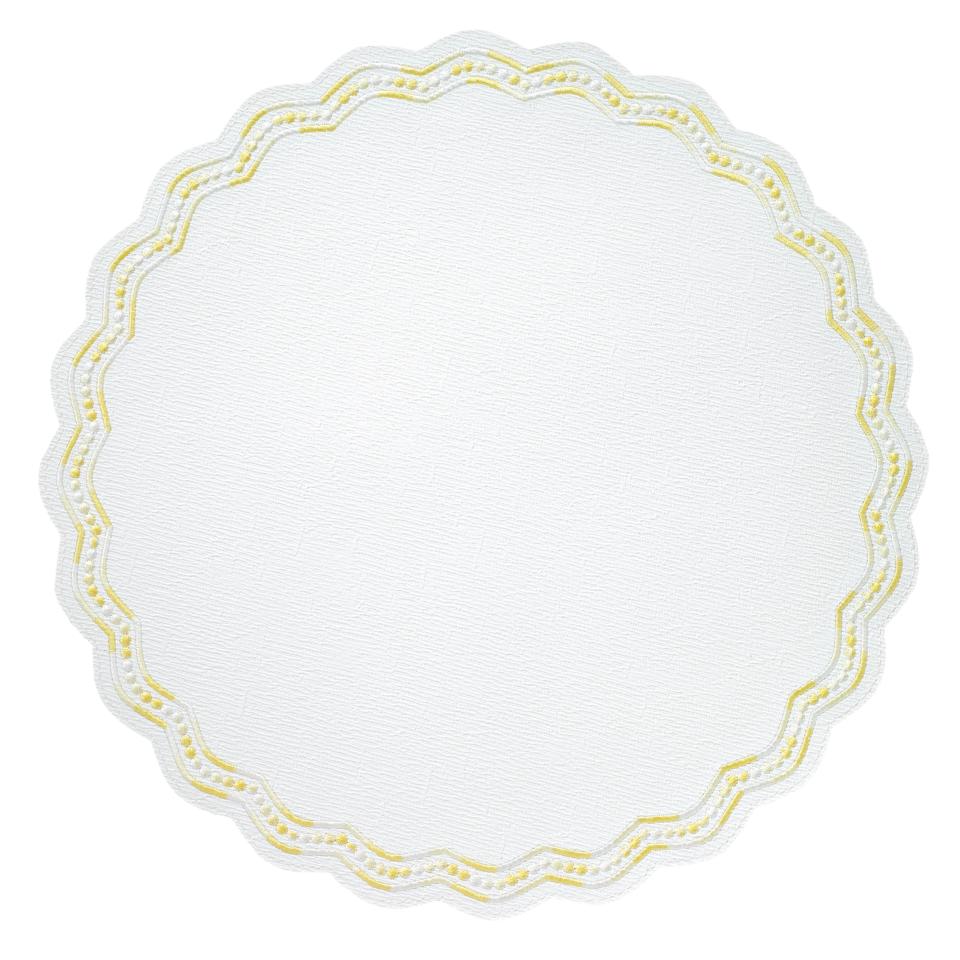Yellow 15" Round Mat - Pack of 4