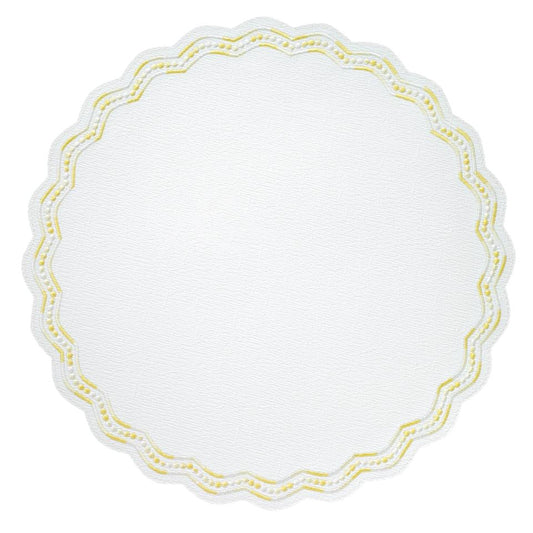 Yellow 15" Round Mat - Pack of 4