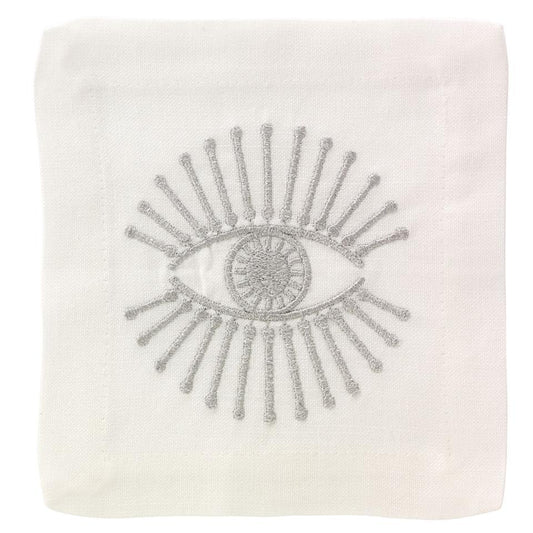 Silver Cocktail Napkin - Pack of 4