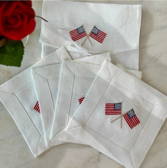 American Flags Cocktail Napkin Set