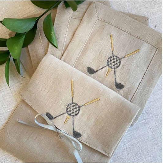 Golf Cocktail Napkin Set of 4