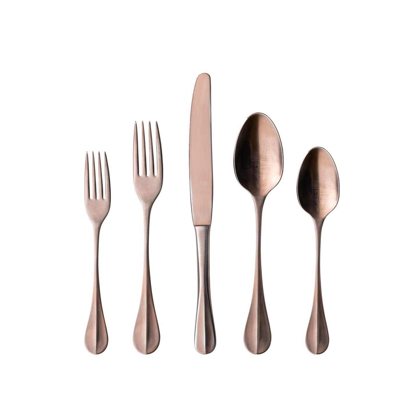 Flatware 5 pieces, Antique brown