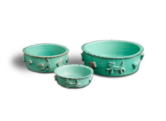 Food/Water Bowl - Aqua/Green