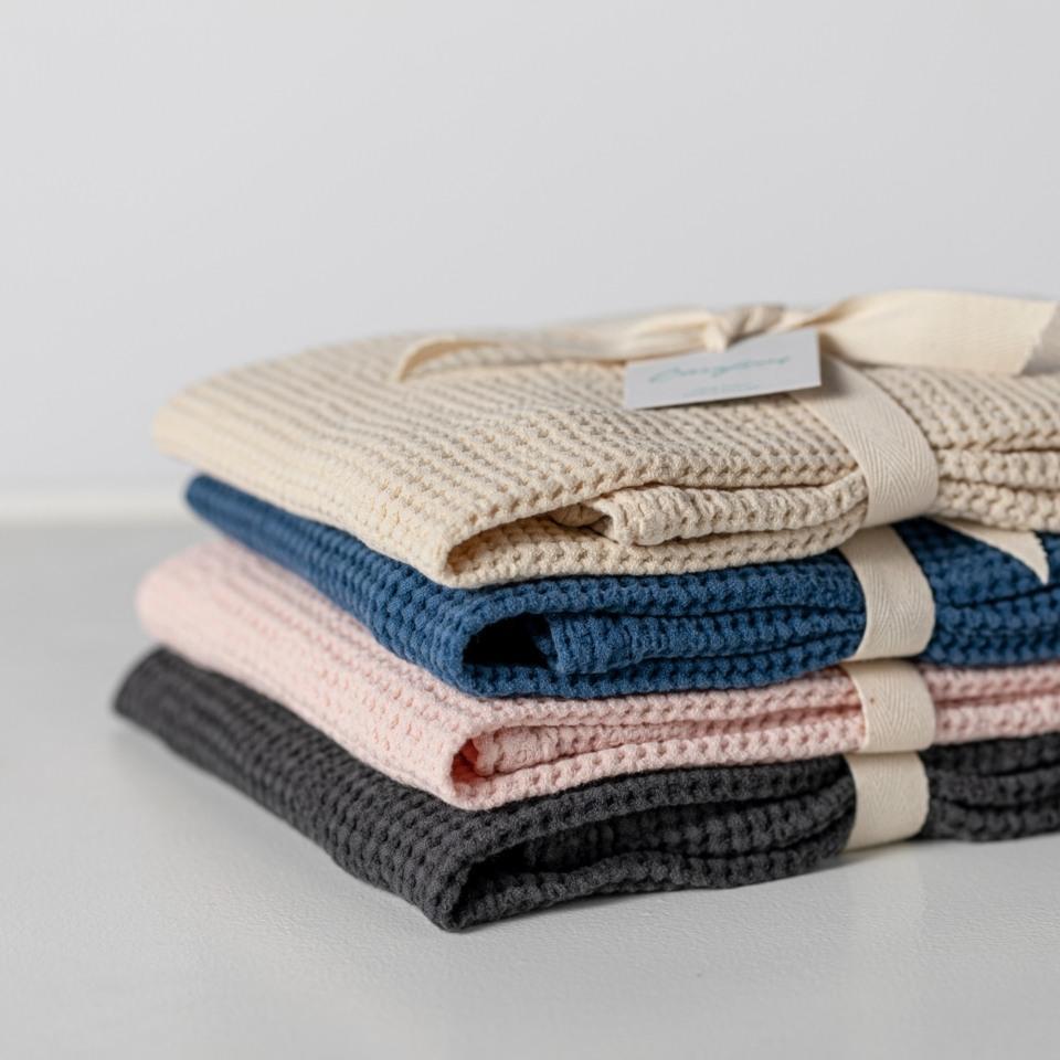 Micro Waffle Osteria 100% Cotton, Italian rose