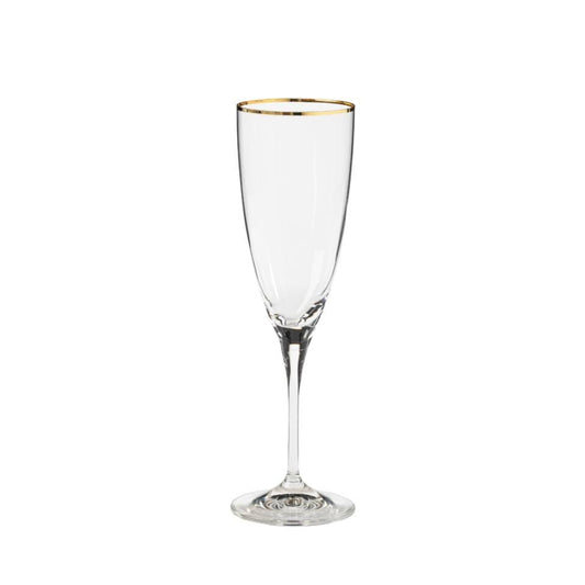 Flute w/ Golden Rim 8 oz.