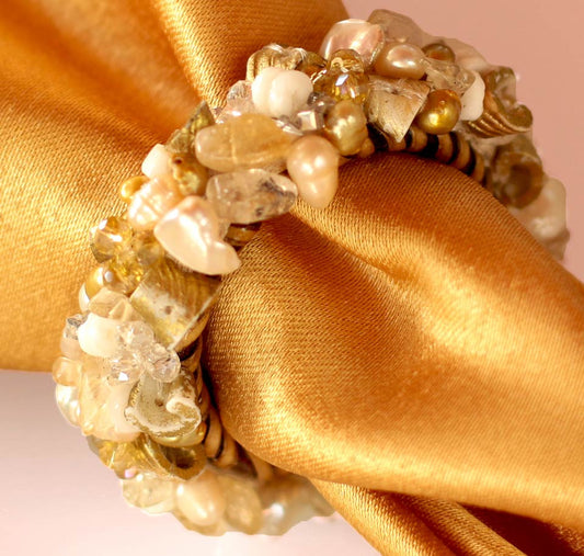 Jewelled Napkin Ring Gold Diva Set of 4 pcs