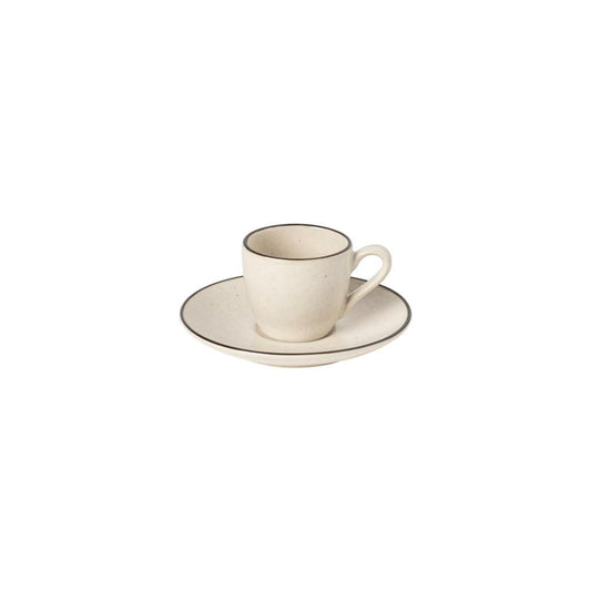 Coffee Cup and Saucer 3 oz., Natural-Black