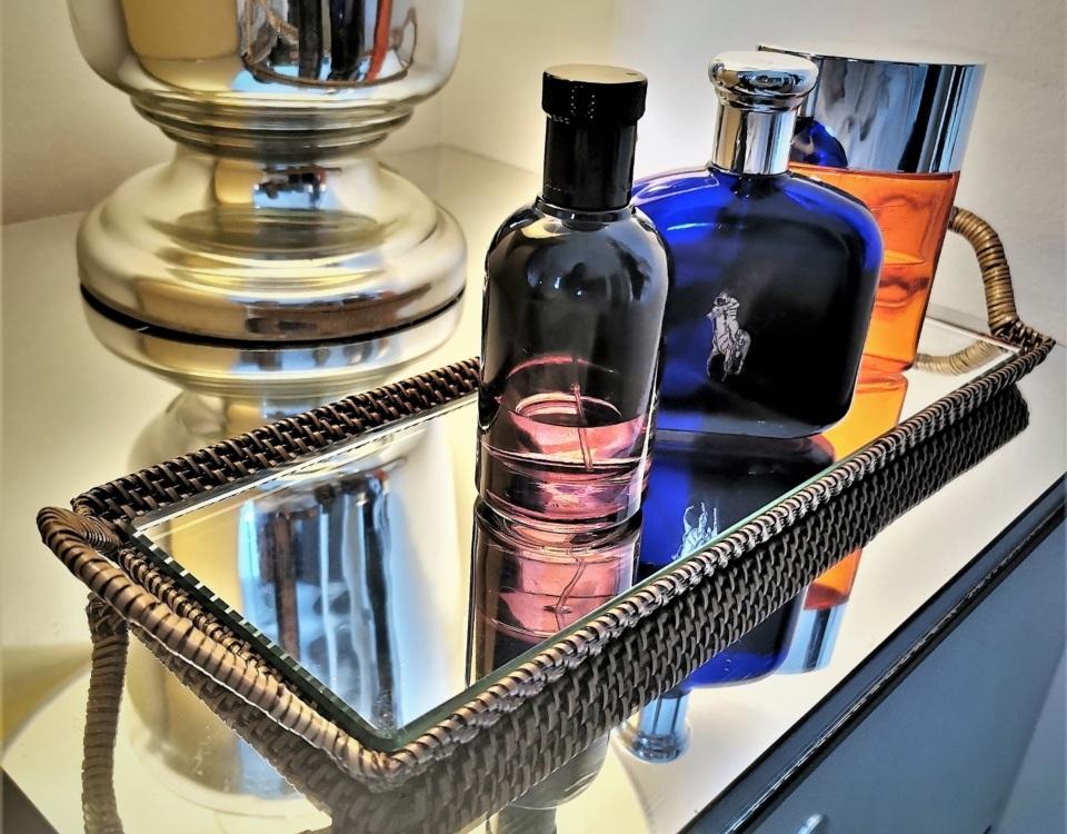 Rectangular Tray with Mirror Bottom Small