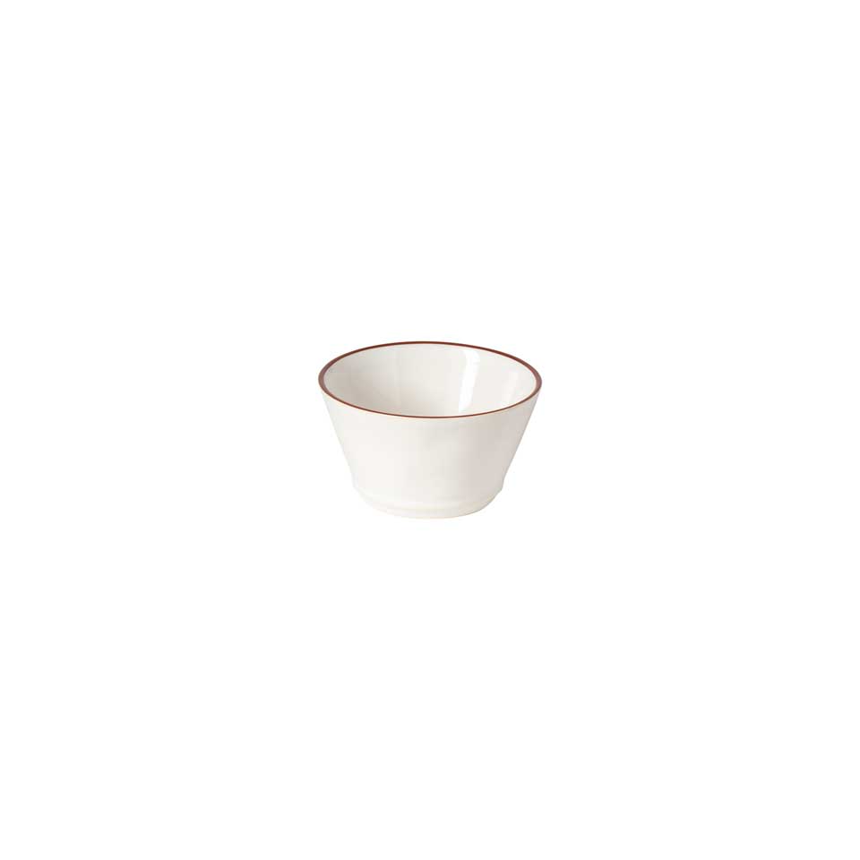 Round Ramekin, White-red