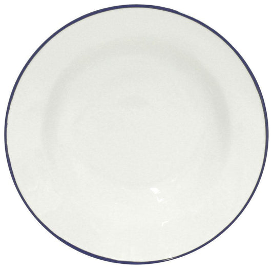 Soup/Pasta Plate 8", White-blue