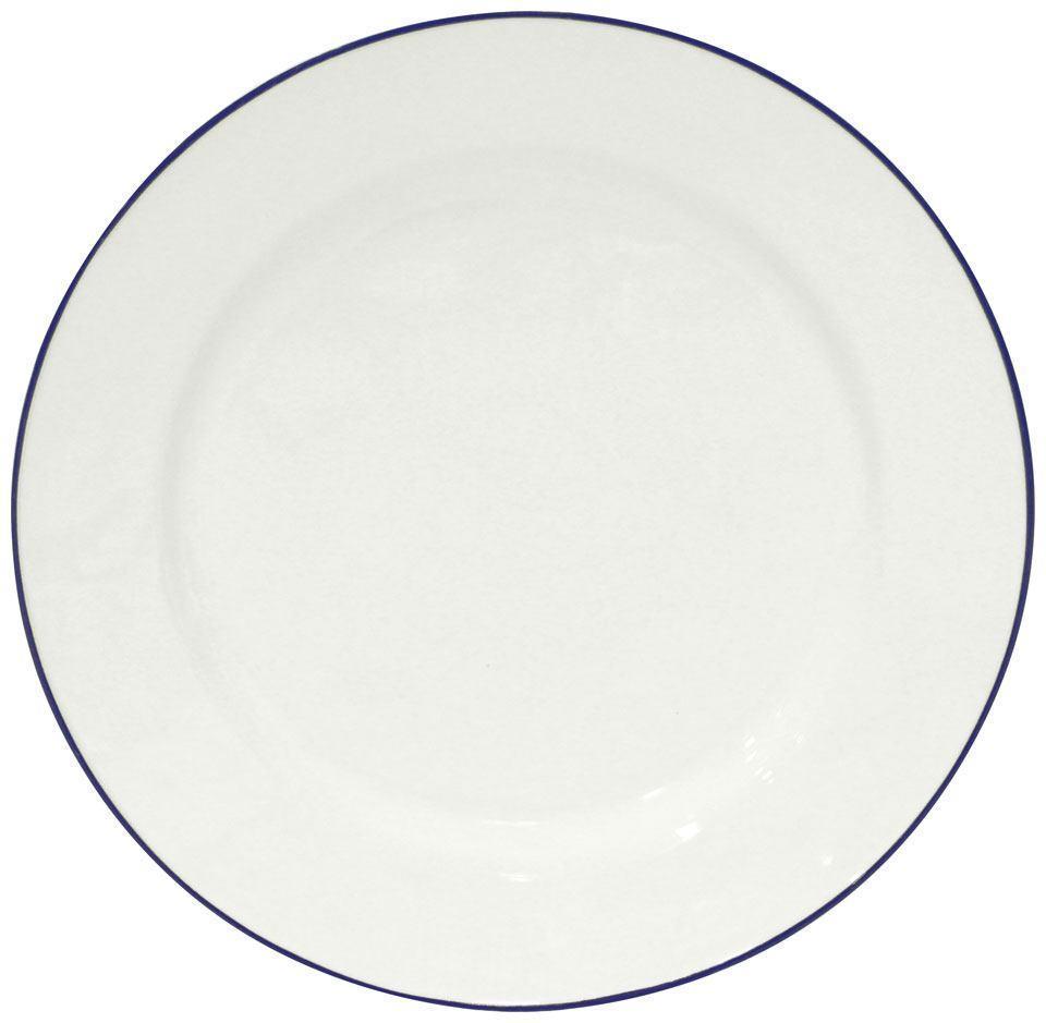 Dinner Plate 11", White-blue