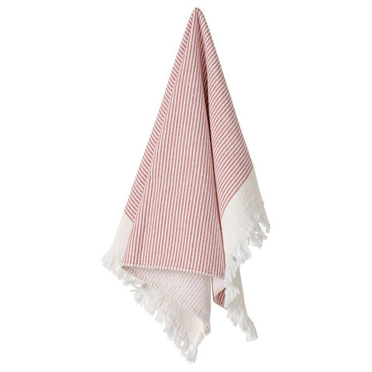 Kitchen towel terry , White-Classic red