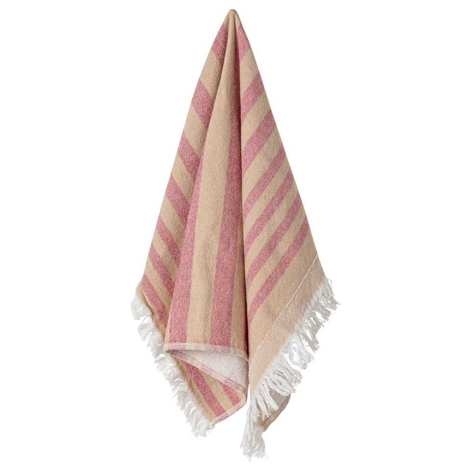Kitchen towel terry , Caramel-Classic red