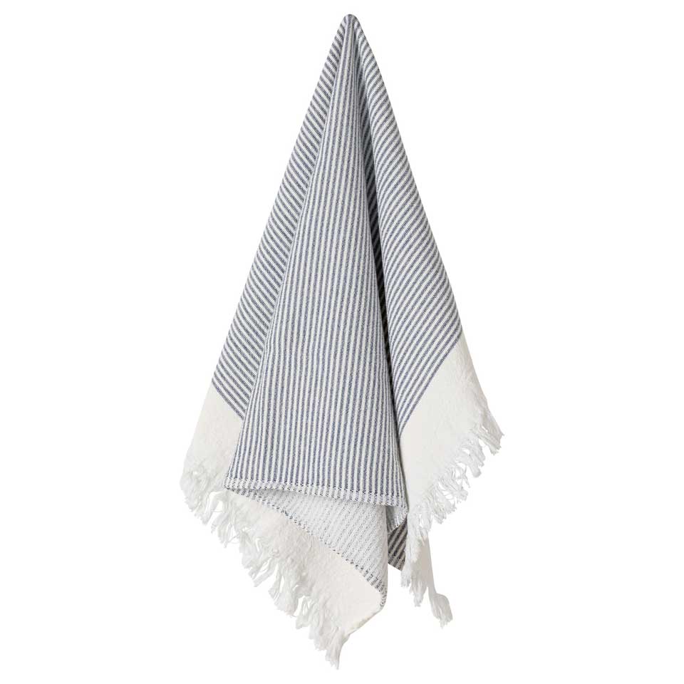 Kitchen towel terry , White-Blueberry