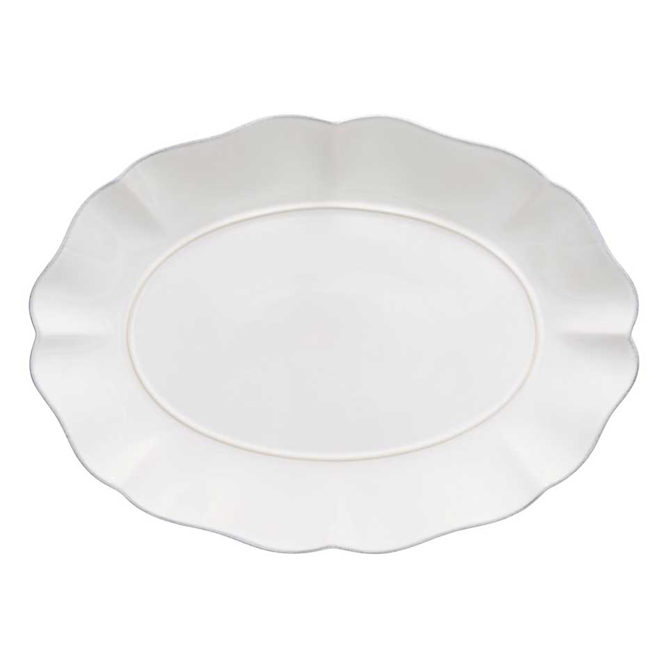 Oval platter, White