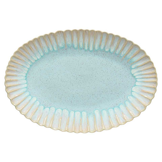 Oval platter, Sea blue