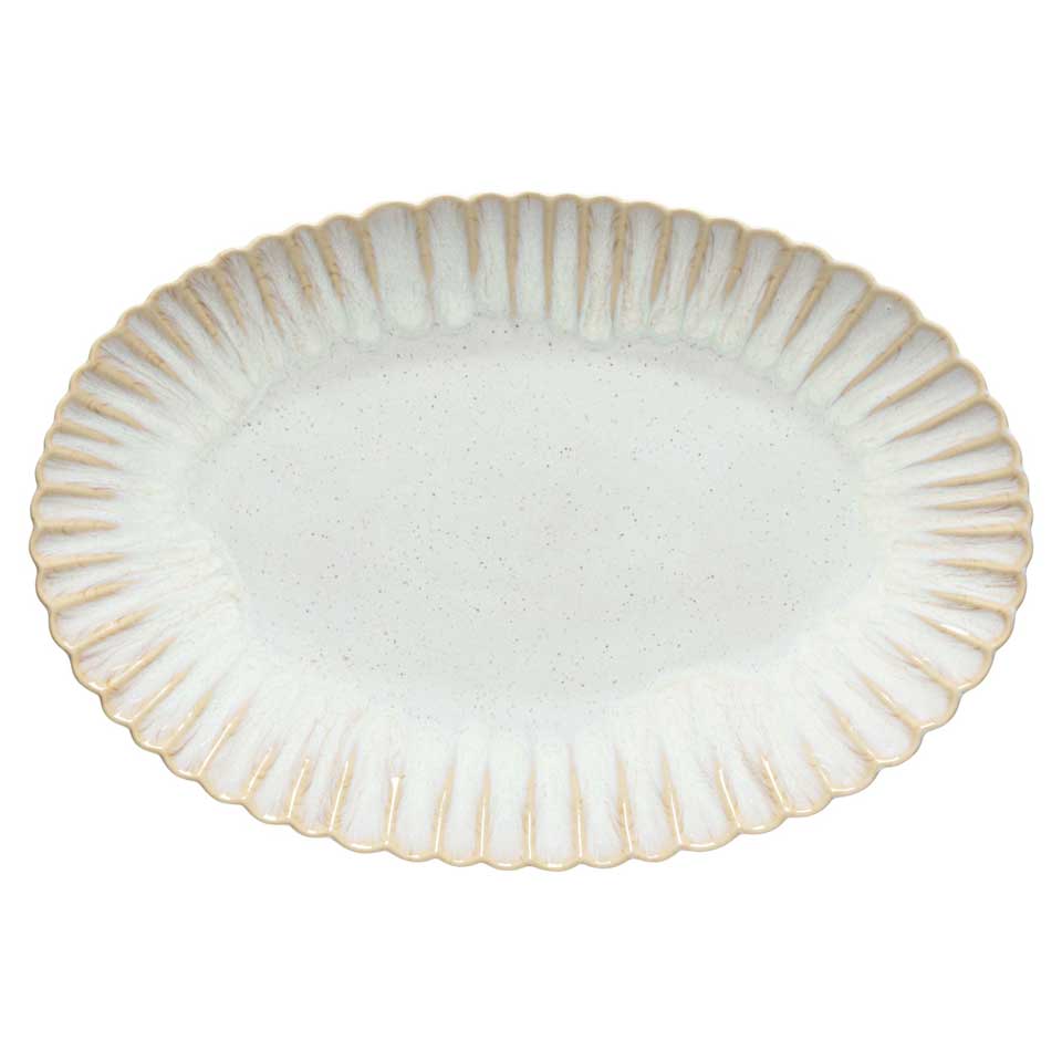 Oval platter, Sand beige