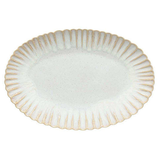 Oval platter, Sand beige