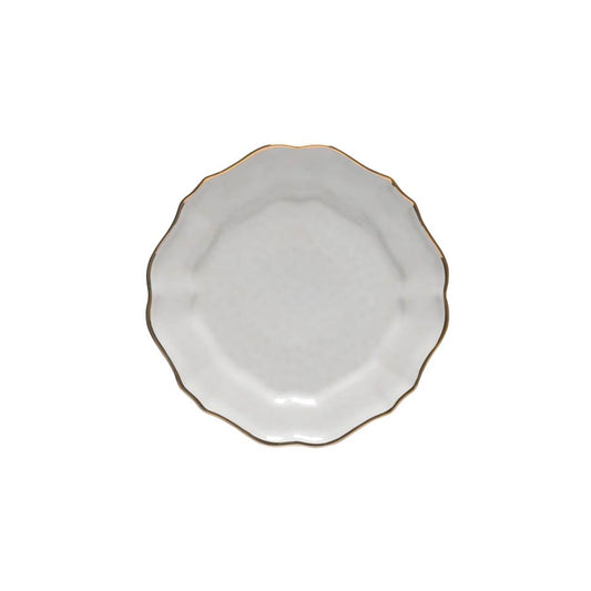 Salad Plate, White-gold