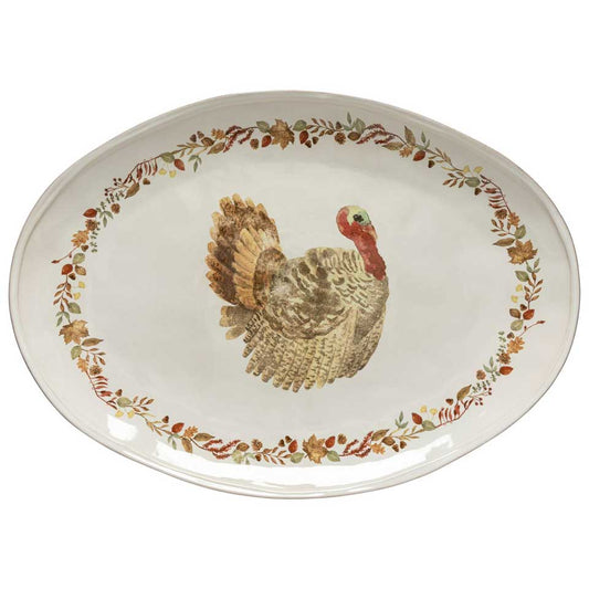 Oval platter/Turkey platter, Cream