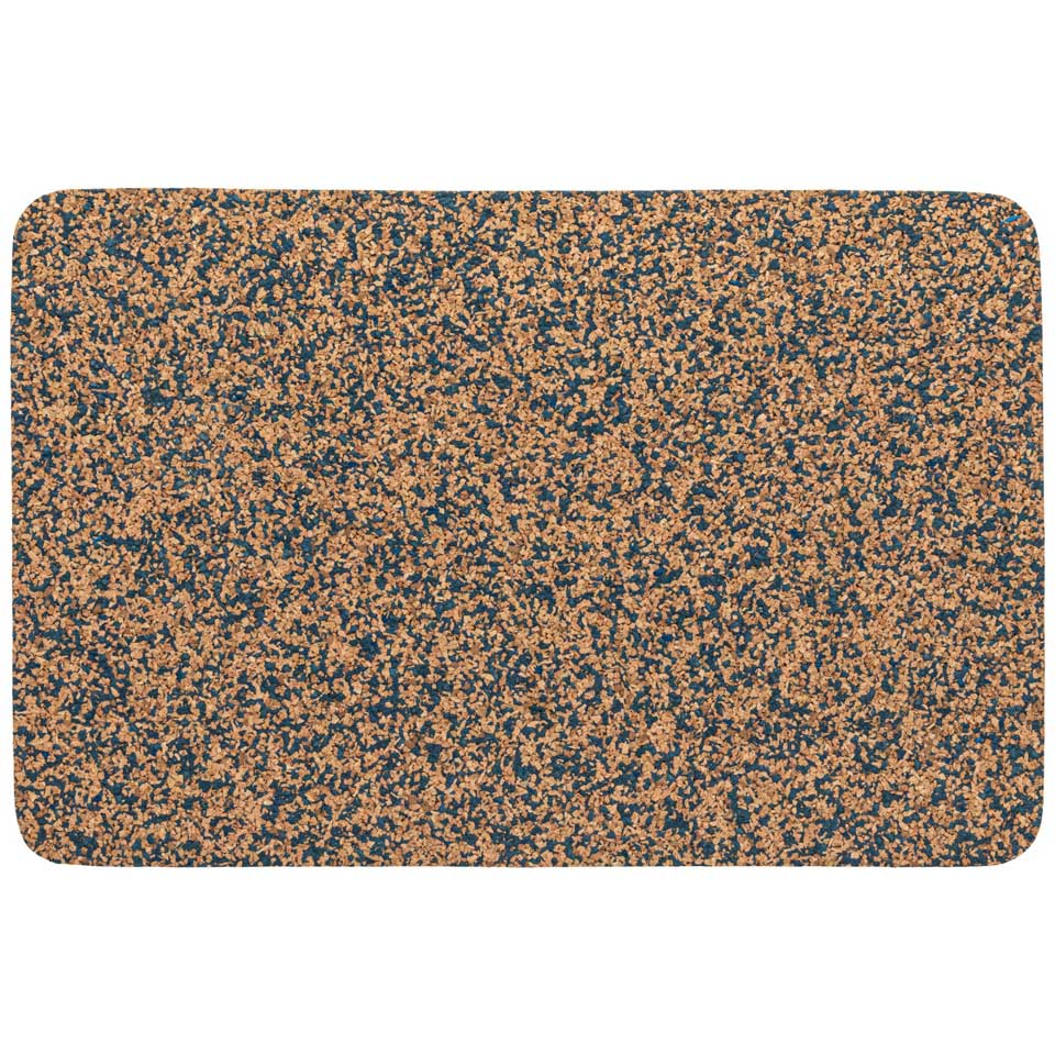 Cork/recycled EVA rect. placemat, Indigo