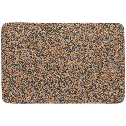 Cork/recycled EVA rect. placemat, Indigo