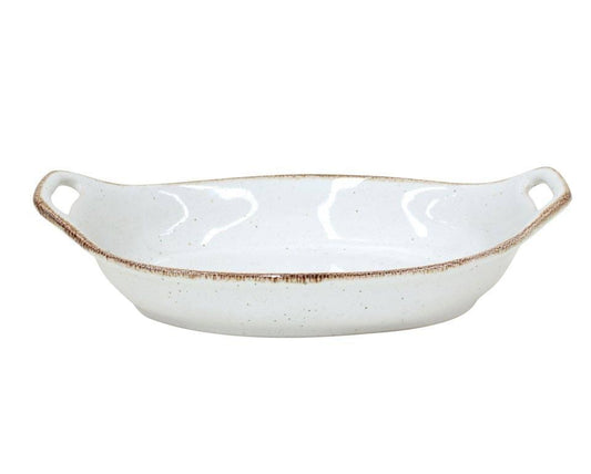 Oval Baker 13", White