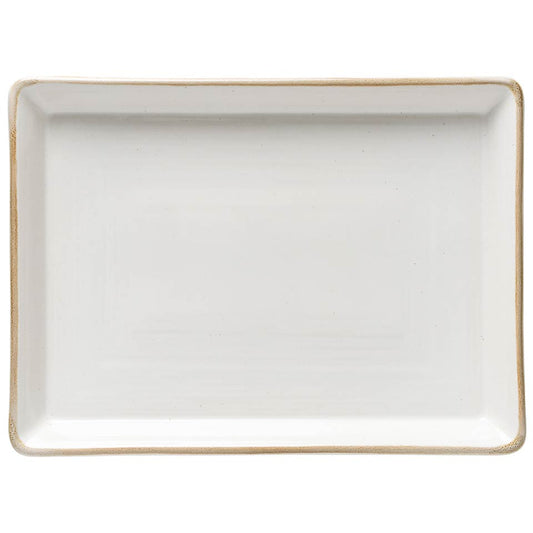 Rect. Platter 18", White
