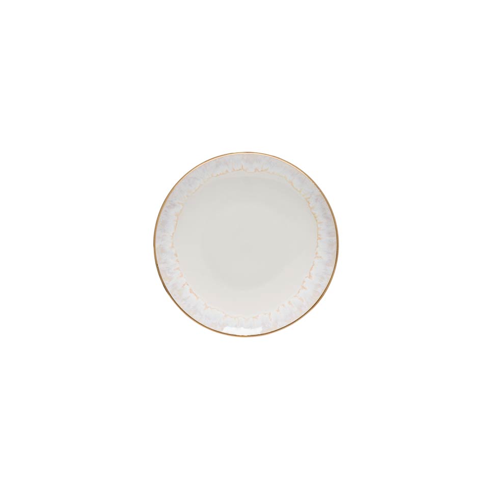 Bread Plate 7", White-gold