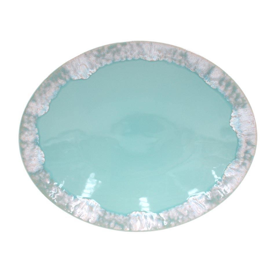 Oval Platter 16", Aqua