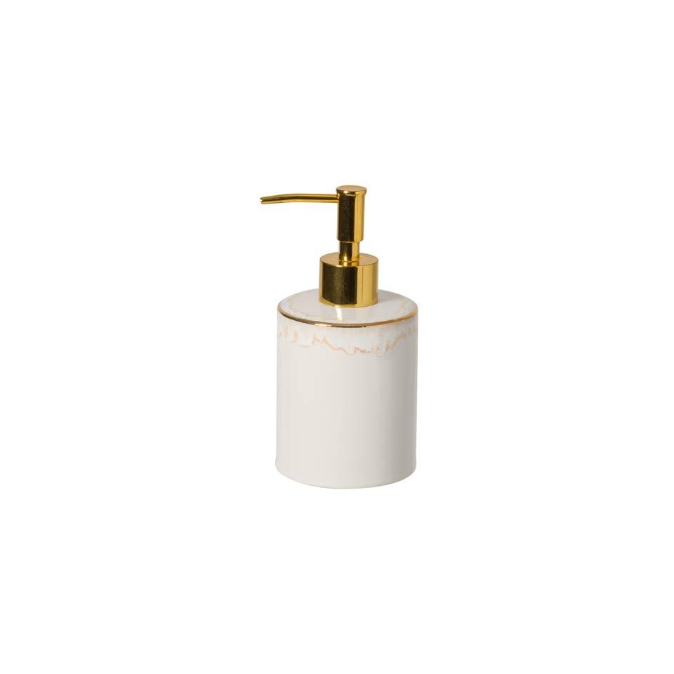 Soap/Lotion Pump 4" White and Gold
