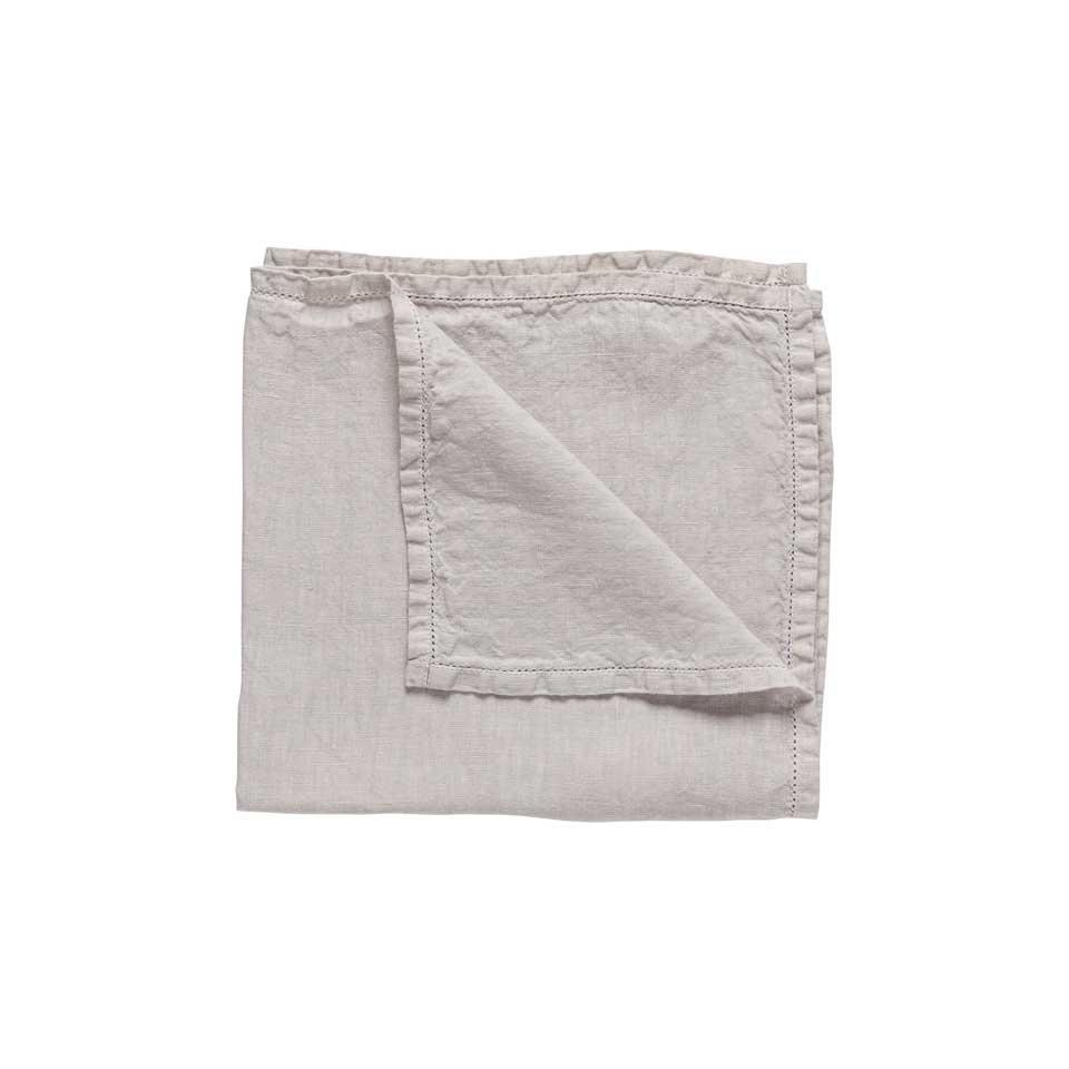 Napkin 100% LI ajour, Cloud grey