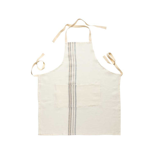 Kitchen Apron, Cream-blue
