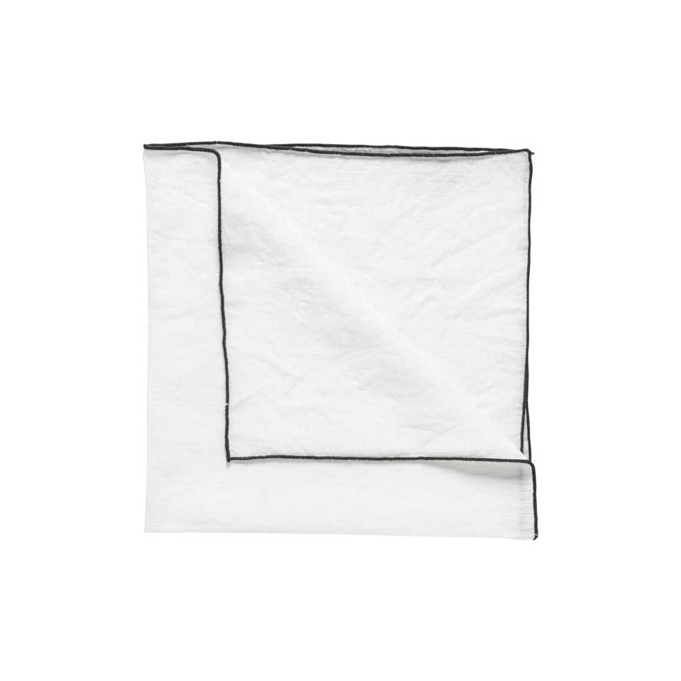 Napkin 100% LI overlock, Black