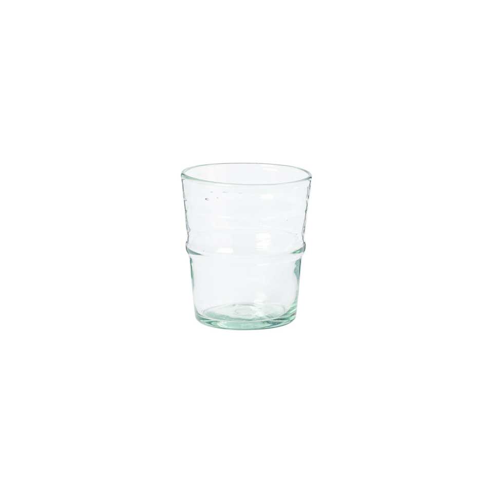 Recycled low glass tumbler, Green