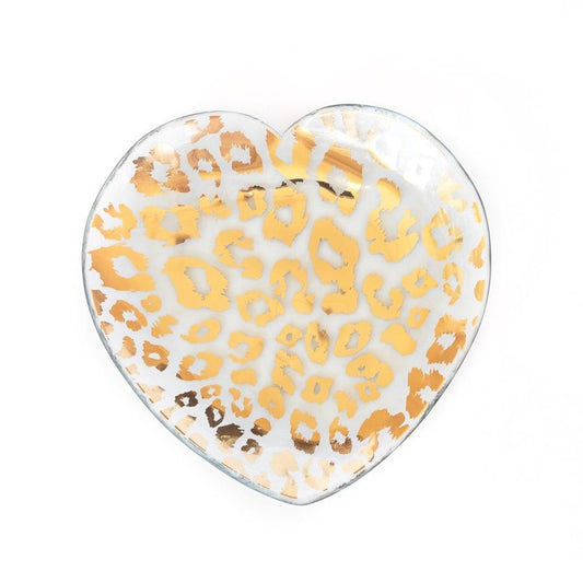 7" Cheetah heart plate