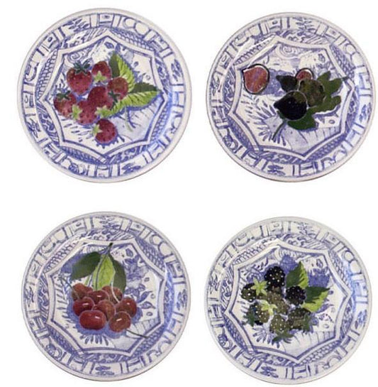 Canape Plates, Set of 4 Assorted