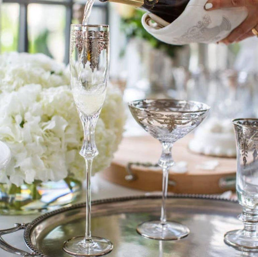 Vetro Platinum Wedding Flute, Set of 2