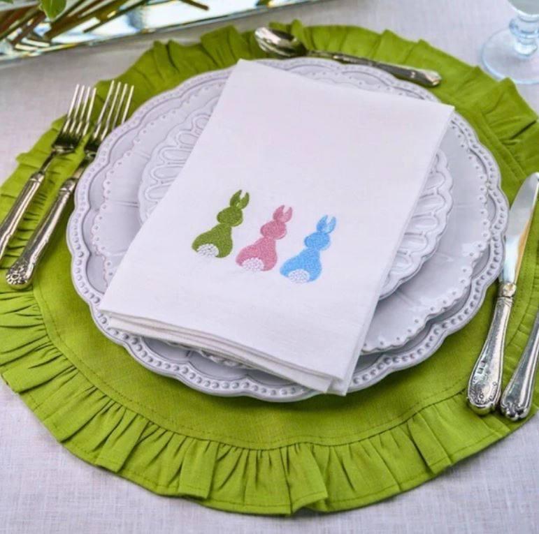 Easter Bunny Trio Tri-Fold Napkin