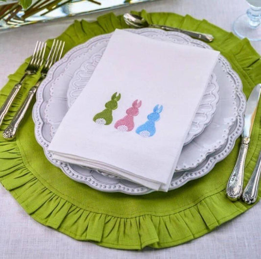 Easter Bunny Trio Tri-Fold Napkin
