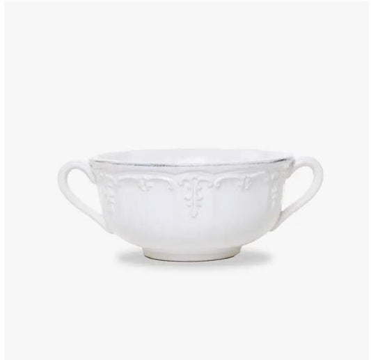 White 2 Handled Soup Bowl