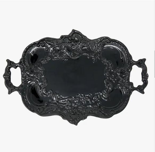 Black Baroque Tray