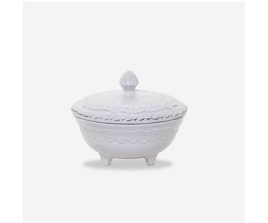 White Petite Covered Dish
